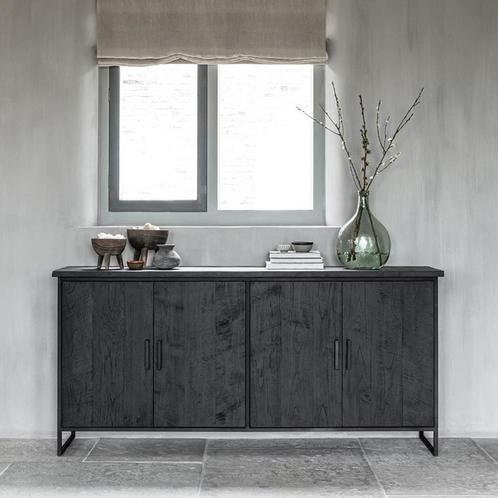 *WOONWINKEL* DTP Home Timeless Back Beam Groot Dressoir Zwar, Huis en Inrichting, Kasten | Dressoirs, Nieuw, Verzenden