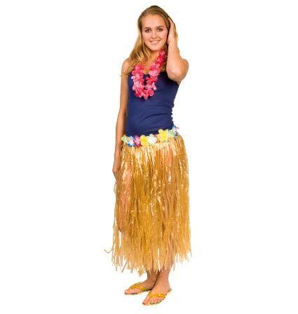 Hawaiirok lang naturel, Kleding | Dames, Carnavalskleding en Feestkleding, Verzenden