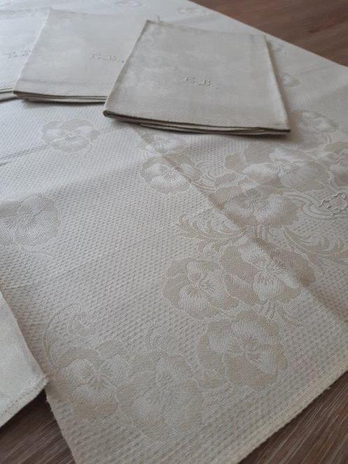 Veel antieke ongebruikte linnen handdoeken - Handdoek (5) -, Antiek en Kunst, Antiek | Kleden en Textiel