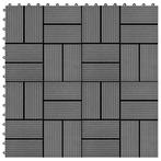 vidaXL Terrastegels 30x30 cm 1 m² HKC grijs 11 st, Doe-het-zelf en Verbouw, Nieuw, Verzenden
