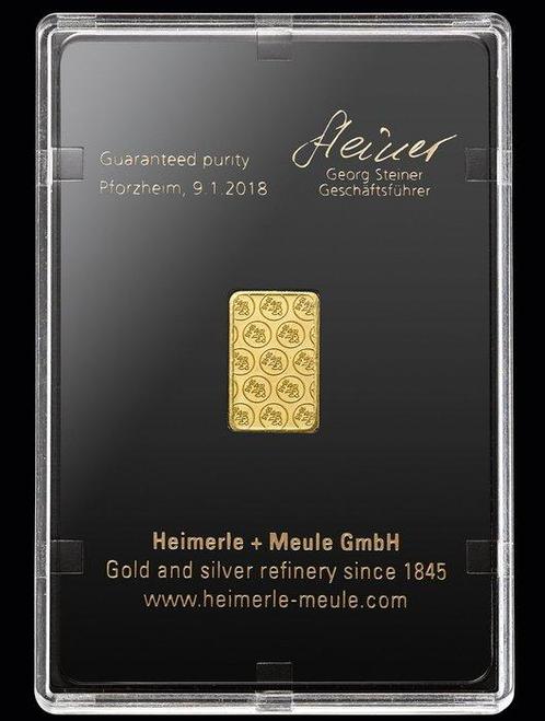 2,5 gram - Goud .999 - Heimerle + Meule, Germany - Verzegeld, Postzegels en Munten, Edelmetalen en Baren