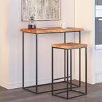 vidaXL Tafelblad vierkant natuurlijke rand 60x60x2,5 cm, Huis en Inrichting, Tafels | Eettafels, Verzenden, Nieuw