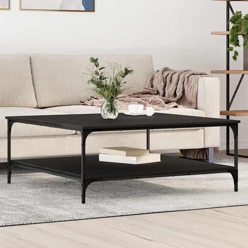vidaXL Salontafel Zwart eiken 100 x 100 x 40 cm Bewerkt hout, Huis en Inrichting, Tafels | Salontafels, Vierkant, Nieuw, Overige houtsoorten