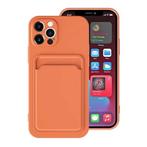 iPhone 7 Kaarthouder Hoesje - Wallet Card Slot Cover Oranje, Verzenden, Nieuw