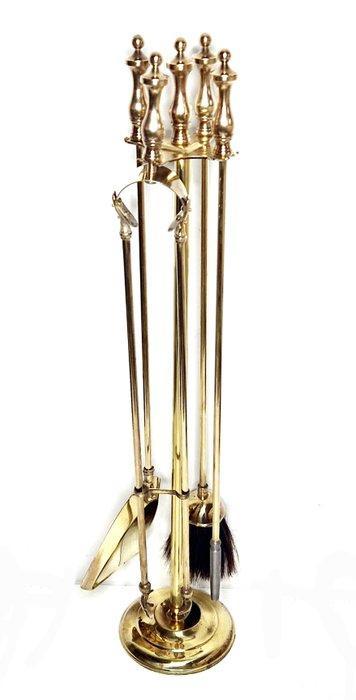 Openhaard accessoire (5) - Haardstel - Messing, Metaal, Antiek en Kunst, Curiosa en Brocante