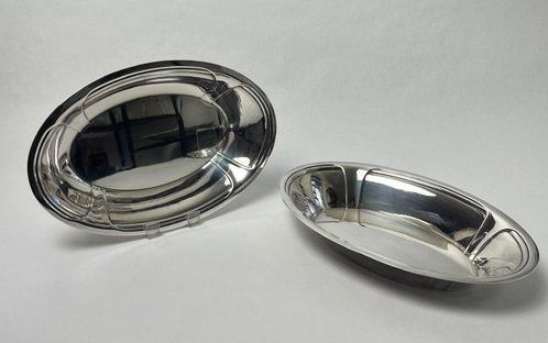 Christofle - Tafelmiddenstuk (2) - Art Deco Ovalen Bowls -, Antiek en Kunst, Antiek | Meubels | Tafels