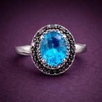 Zonder minimumprijs - Ring Zilver - Topaz (Gecertificeerd), Nieuw