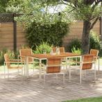 vidaXL 7-delige Tuinset massief acaciahout, Tuin en Terras, Verzenden, Nieuw