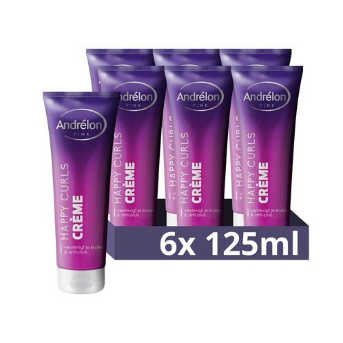 6x Andrelon Creme Happy Curls 125 ml, Sieraden, Tassen en Uiterlijk, Uiterlijk | Haarverzorging, Nieuw, Verzenden