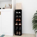 vidaXL Schoenenkast 27,5x27x102 cm bewerkt hout zwart, Verzenden, Nieuw
