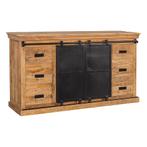 Dressoir Mangohout Milan 200 cm, Huis en Inrichting, Kasten | Dressoirs, Verzenden, Nieuw, 200 cm of meer, Industriële meubels