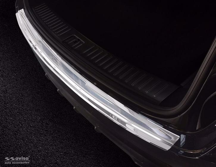 Rvs (gepolijst + zilver carbon fiber) bumperbescherming Pors, Auto-onderdelen, Carrosserie en Plaatwerk, Nieuw, Ophalen of Verzenden