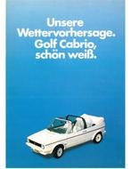 1983 VOLKSWAGEN GOLF CABRIO BROCHURE DUITS, Boeken, Nieuw, Volkswagen, Author