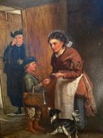 Angelo Inganni (1807–1880), Attrib. - Il parroco in visita, Antiek en Kunst