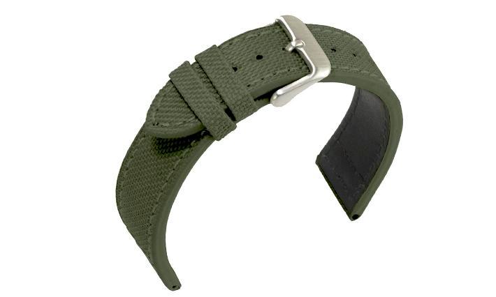 Horlogeband Hamilton Canvas Olivegreen, Sieraden, Tassen en Uiterlijk, Overige Accessoires, Nieuw, Ophalen of Verzenden