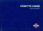1996 Nissan Vanette Instructieboekje Handleiding Nederlands, Verzenden