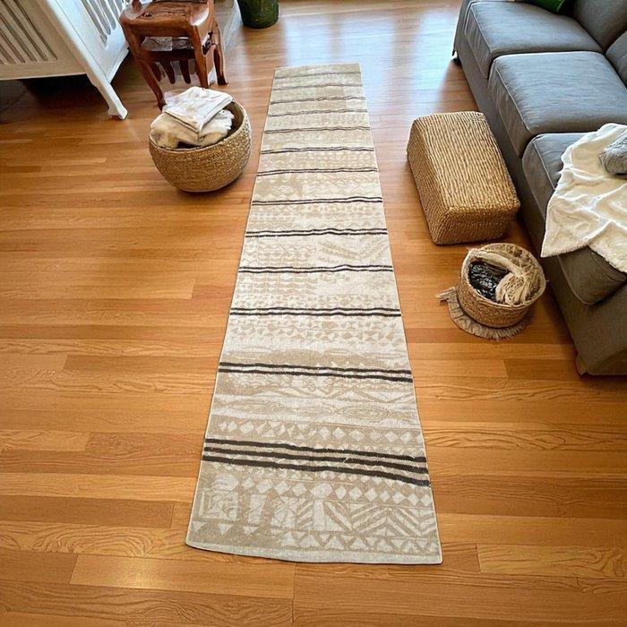 Loper - 354 cm - 75 cm - Hennep Kelim, Huis en Inrichting, Stoffering | Tapijten en Kleden