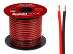 HQ luidsprekerkabel 2 x 0.50 mm zwart/rood op rol 25 meter, Ophalen of Verzenden, Nieuw