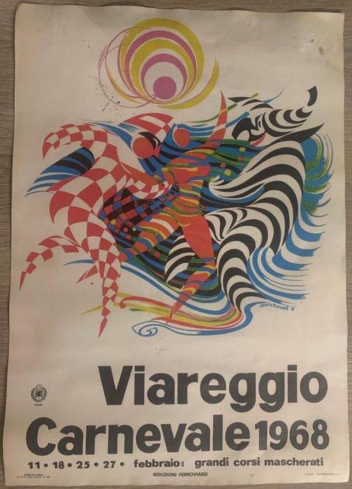 Uberto Bonetti (1909-1993) - 3 x manifesti Carnevale di, Antiek en Kunst, Kunst | Tekeningen en Foto's