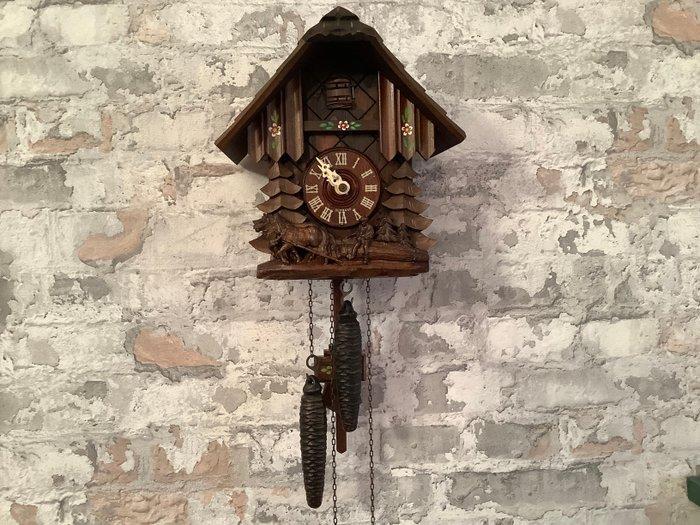 Zwarte Woud wandklok - Ontwerp Hout - 1980-1990 -, Antiek en Kunst, Antiek | Klokken