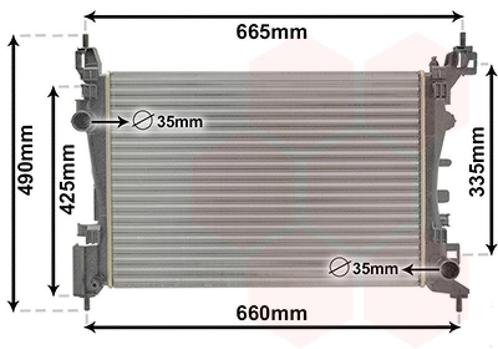 RADIATOR VOOR OPEL ADAM 2013-2019 1300312, Auto-onderdelen, Airco en Verwarming, Nieuw, Ophalen of Verzenden