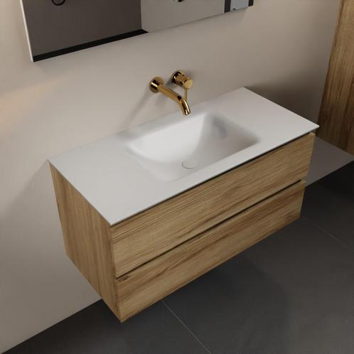 MONDIAZ AIVY 100cm badmeubel Chai, wastafel Talc solid, Doe-het-zelf en Verbouw, Sanitair, Bad, Nieuw, Ophalen of Verzenden