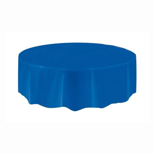 Blauw Tafelkleed Rond 2,13m, Hobby en Vrije tijd, Feestartikelen, Nieuw, Verzenden