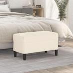 vidaXL Bankje 70x35x41 cm fluweel crèmekleurig, Verzenden, Nieuw, Stof, Minder dan 150 cm