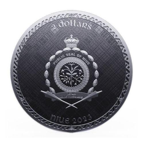 Niue. 2 Dollars 2023 1 oz, Scottish Flag Unicorn Colorized, Postzegels en Munten, Edelmetalen en Baren