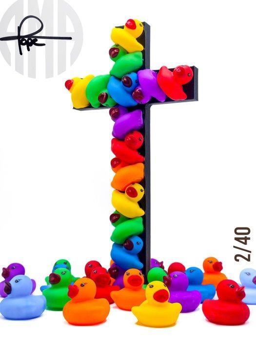AMA • Pope (1985) - Duckrifixion, Antiek en Kunst, Kunst | Designobjecten