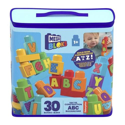 Mega Bloks ABC First Builders Blokkentas 30 stuks, Kinderen en Baby's, Speelgoed | Duplo en Lego, Nieuw, Verzenden