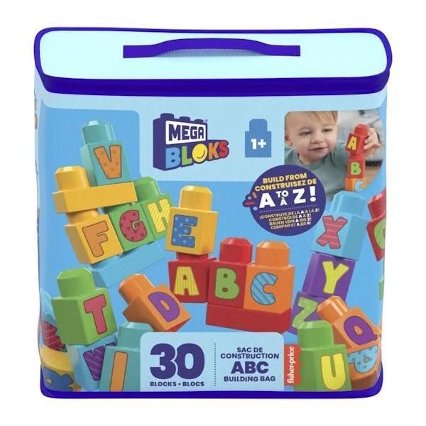 Mega Bloks ABC First Builders Blokkentas 30 stuks, Kinderen en Baby's, Speelgoed | Bouwstenen, Nieuw, Verzenden
