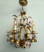 Prachtige Italiaanse kroonluchter met porseleinen rozen -, Antiek en Kunst