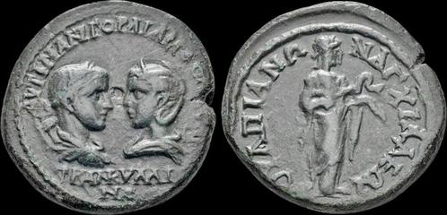 238-244ad Thrace Anchialos Gordian Iii and Tranquillina A..., Postzegels en Munten, Munten | Europa | Niet-Euromunten, Verzenden