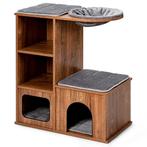 Tweedekans | Costway Kattenspeelhuis - Hout - 69x39x 80,5 cm, Dieren en Toebehoren, Ophalen of Verzenden, Zo goed als nieuw