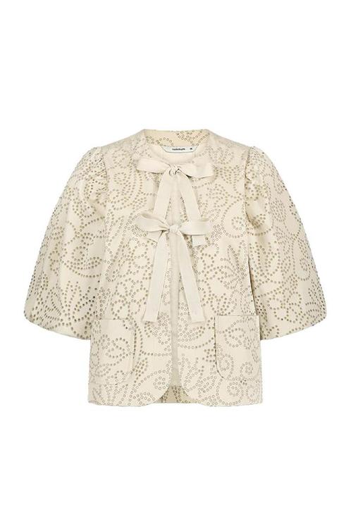 -50% Summum  Summum 2s3314-12227 top laser cut dots  maat 40, Kleding | Dames, Blouses en Tunieken, Beige, Nieuw, Verzenden