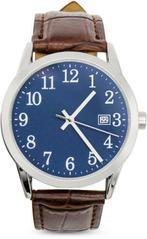 Tyme Cambridge Heren Horloge - 38mm Blauw/Bruin - Horloges, Diversen, Kerst, Ophalen of Verzenden, Zo goed als nieuw