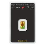 1 gram - Goud - 1 Gram 9999 Gold Bar Argor-Heraeus Kinebar, Postzegels en Munten, Edelmetalen en Baren