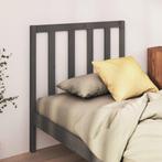 vidaXL Hoofdbord 96x4x100 cm massief grenenhout grijs, Verzenden, Nieuw, Grijs, Hout