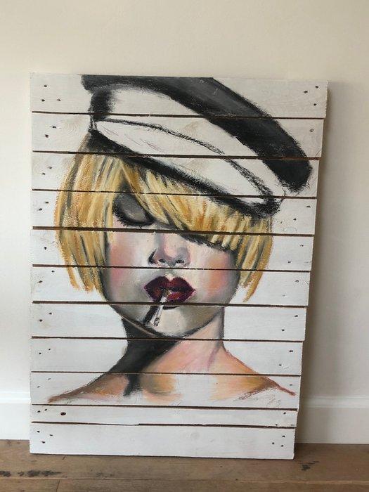 noor sala - Smoke, Antiek en Kunst, Kunst | Schilderijen | Modern