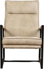 Taupe leren industriële design fauteuils - Kenia Leer Taupe, Huis en Inrichting, Fauteuils, Nieuw, Ophalen of Verzenden, 50 tot 75 cm