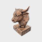 Bust of a Highland Cow Low Poly statue - home decor animal l, Verzenden, Nieuw