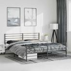 vidaXL Bedframe met hoofd- en voeteneinde metaal zwart, Huis en Inrichting, Slaapkamer | Bedden, Verzenden, Zwart, Metaal, Nieuw