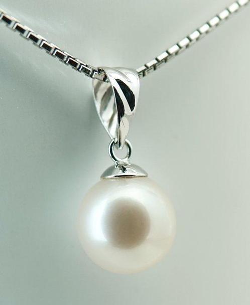 Zonder Minimumprijs - Hanger - 18 karaat Witgoud Parel -, Sieraden, Tassen en Uiterlijk, Antieke sieraden