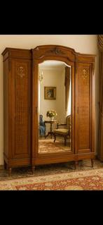 Kleerkast - Hout, Brons, Messing, Spiegel