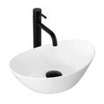REA Compacte ovale waskom - wit keramiek - 365x245 mm - m..., Ophalen of Verzenden, Nieuw