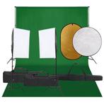 vidaXL Fotostudioset met verlichtingsset, achtergrond en, Audio, Tv en Foto, Fotografie | Fotostudio en Toebehoren, Verzenden