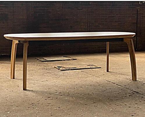 Eettafel Clement Deens Ovaal mangohout 220x110 cm - Naturel, Huis en Inrichting, Tafels | Eettafels, Nieuw, Ophalen of Verzenden