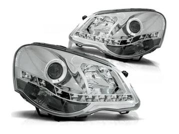 Daylight Chrome LED DRL koplampen geschikt voor VW Polo 9N3