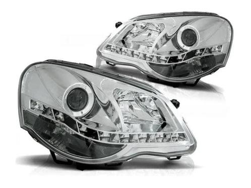 Daylight Chrome LED DRL koplampen geschikt voor VW Polo 9N3, Auto-onderdelen, Verlichting, Nieuw, Volkswagen, Verzenden